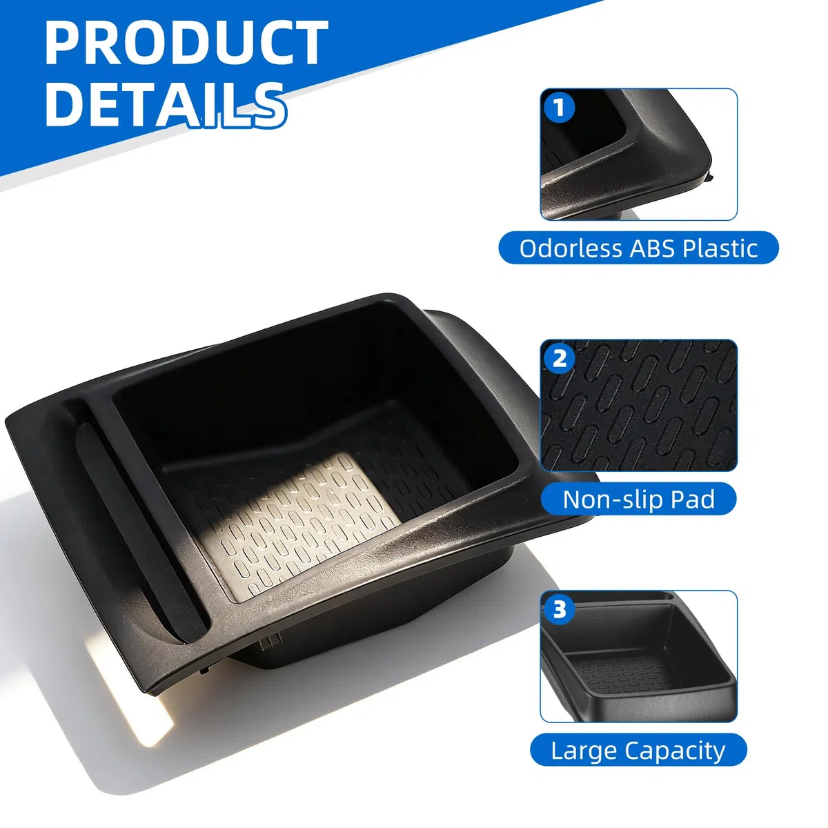 Caja de almacenamiento para tablero de instrumentos de auto compatible con Peugeot Boxer con FIAT Ducato con Citroen Relay (2014-2025), almacenamiento de tablero - Negro