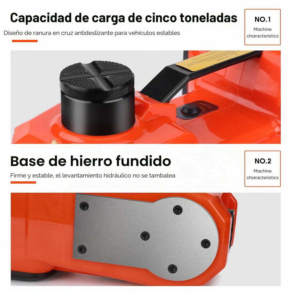 Gato Eléctrico Automotriz 5 Toneladas, 12V DC, Elevador de Coche para Garaje y Emergencia