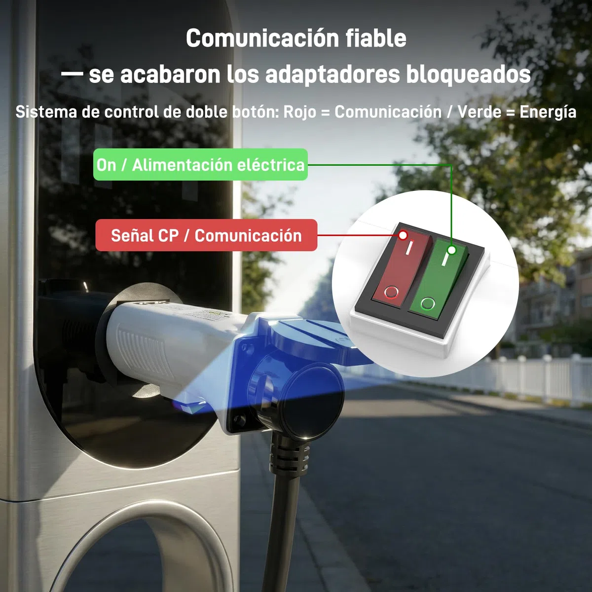 Adaptador Tipo 2 a Schuko para Estaciones de Carga & Wallbox (230V, 16A, 3.68kW, IP44) | Enchufe Tipo 2 a Toma Schuko para E-Bike, Patinete, Moto, Silla Eléctrica y Micro-EV (No para V2L)