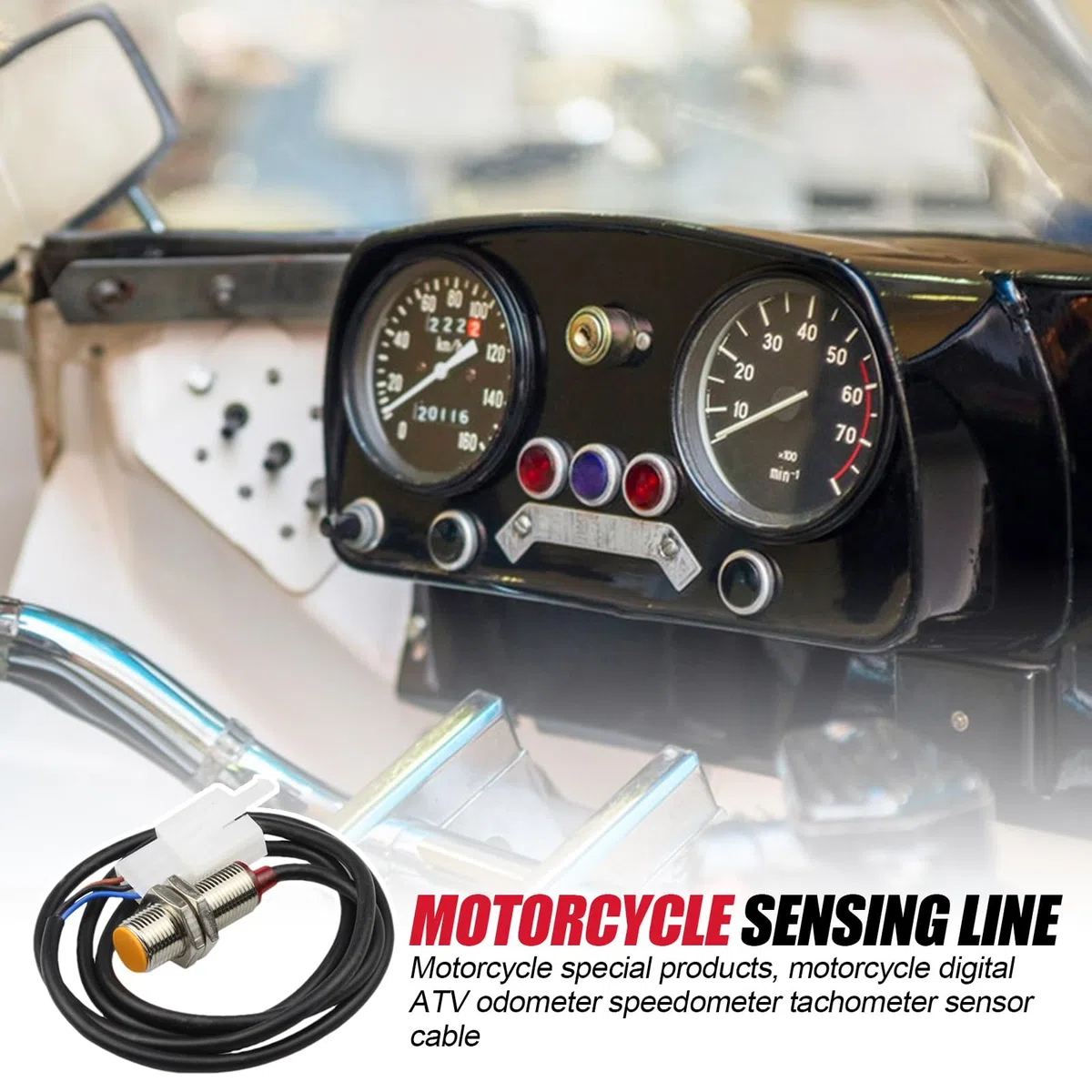 Cable de sensor de velocidad para odómetro digital, cable de sensor de odómetro | Cable magnético de sensor de velocidad para motocicletas | Cable sensor modificado para motocicletas de gel