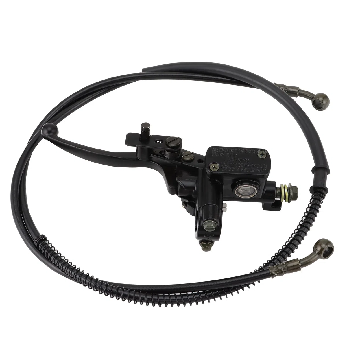 WOOSTAR Izquierda Palanca del Cilindro Maestro de Freno Hidráulico con Calbe Reemplazo para 50cc 70cc 90cc 110cc 125cc 150cc ATV Quad Ciclomotor Scooter Dirt Pit Bike