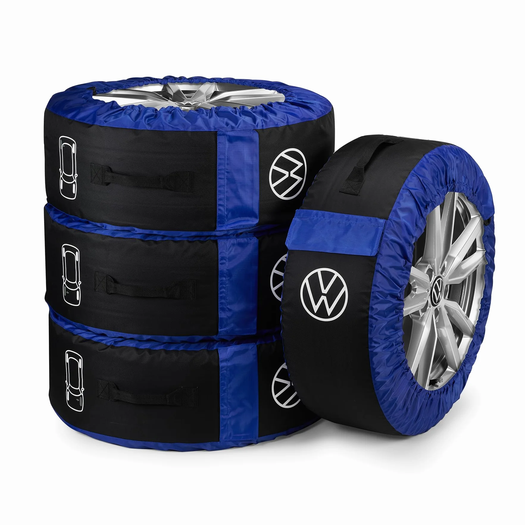 Volkswagen Fundas para neumáticos 000073900E, Kit Completo para Ruedas (hasta 21 Pulgadas)