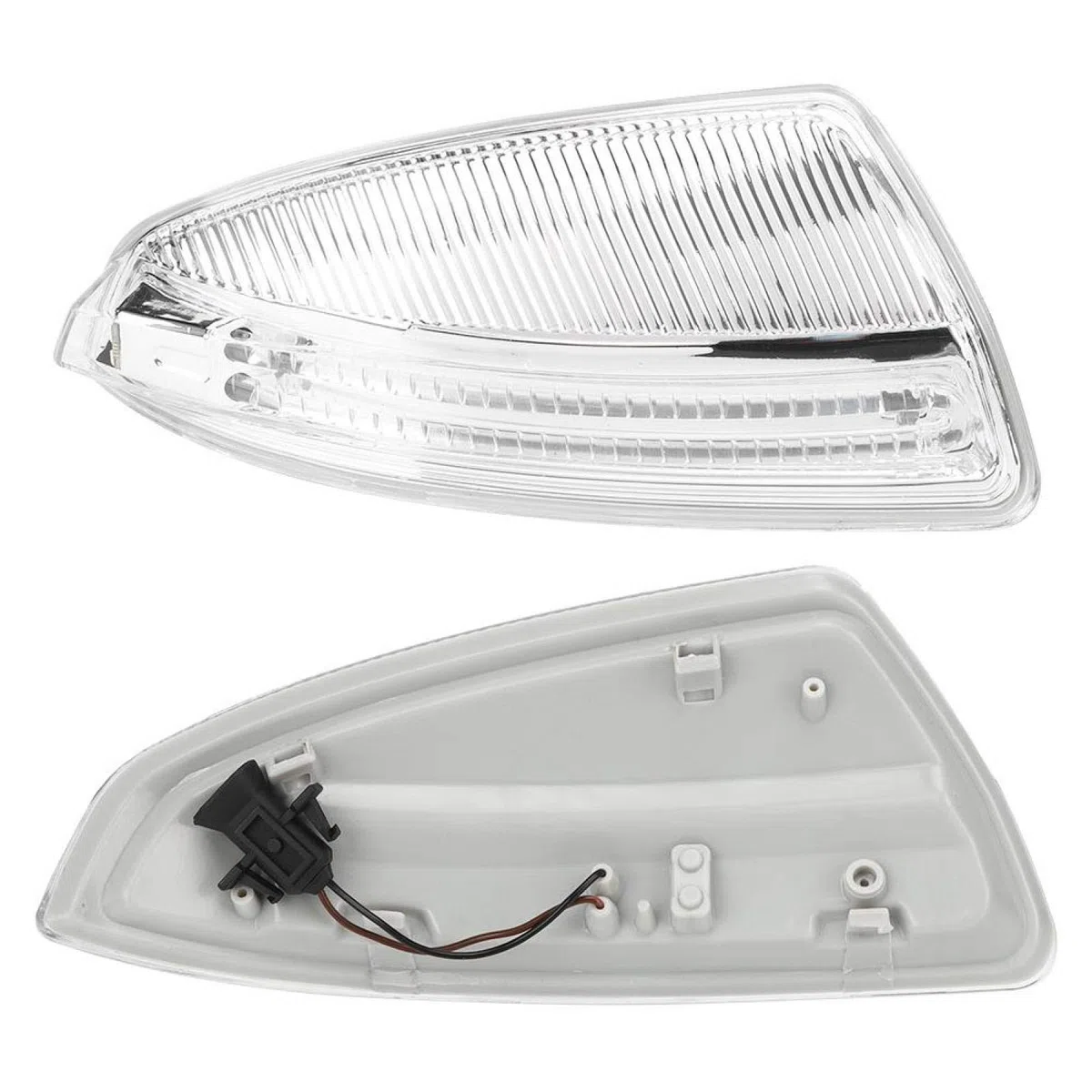 Qiilu Par de Indicador Espejo Retrovisor Luz de del Espejo de la Puerta Retrovisor de Señal de LED de Espejo de Puerta Retrovisor ​​Apto para C-Class W204 08-10 X2z658