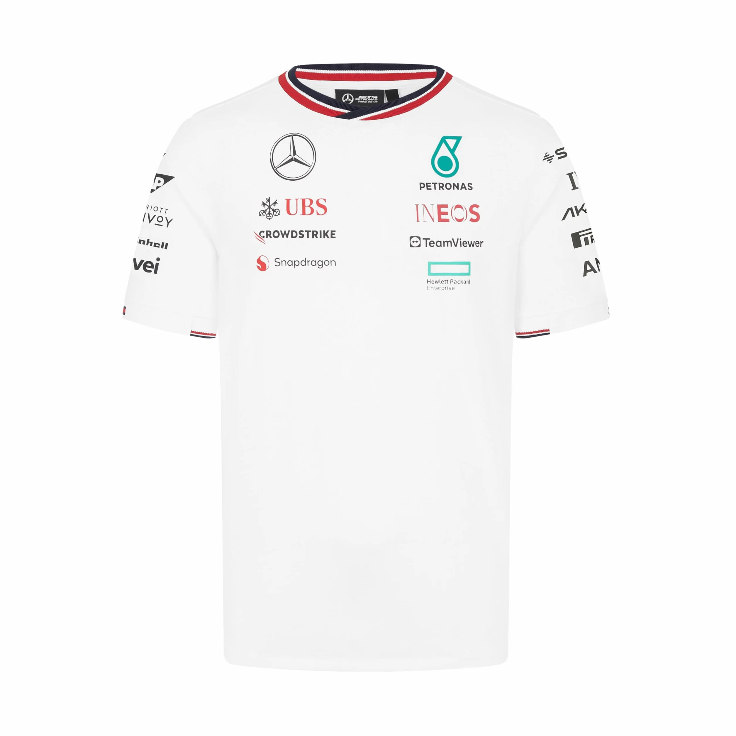 Mercedes AMG Petronas Camiseta Equipo Hombre F1 2024 - Blanco - Tamaño: L