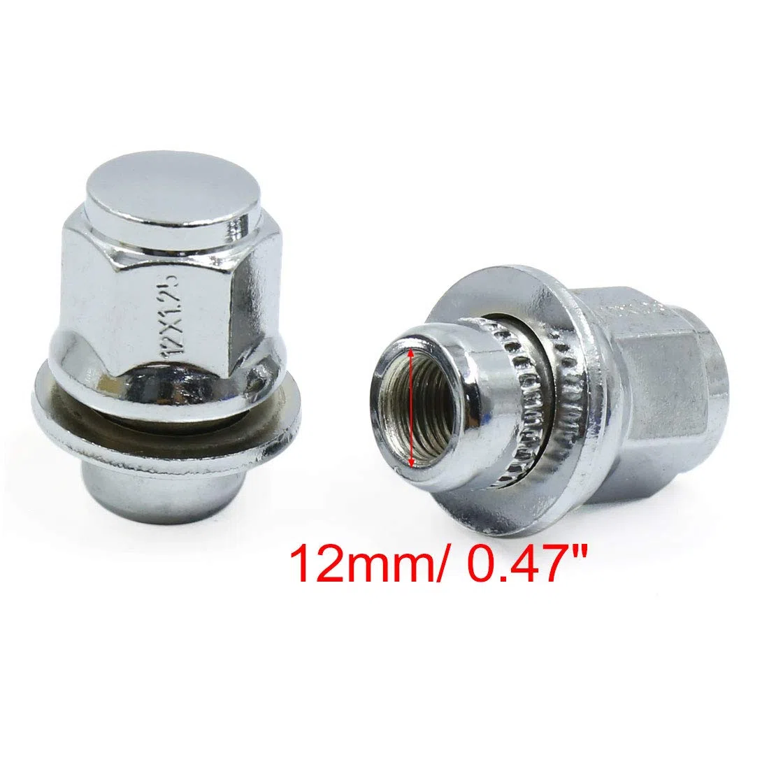 sourcing map 20Pcs M12x1.25 Tornillo de Llanta para El Coche de Carreras Aluminio de Tuercas Antirrobo de Ruedas
