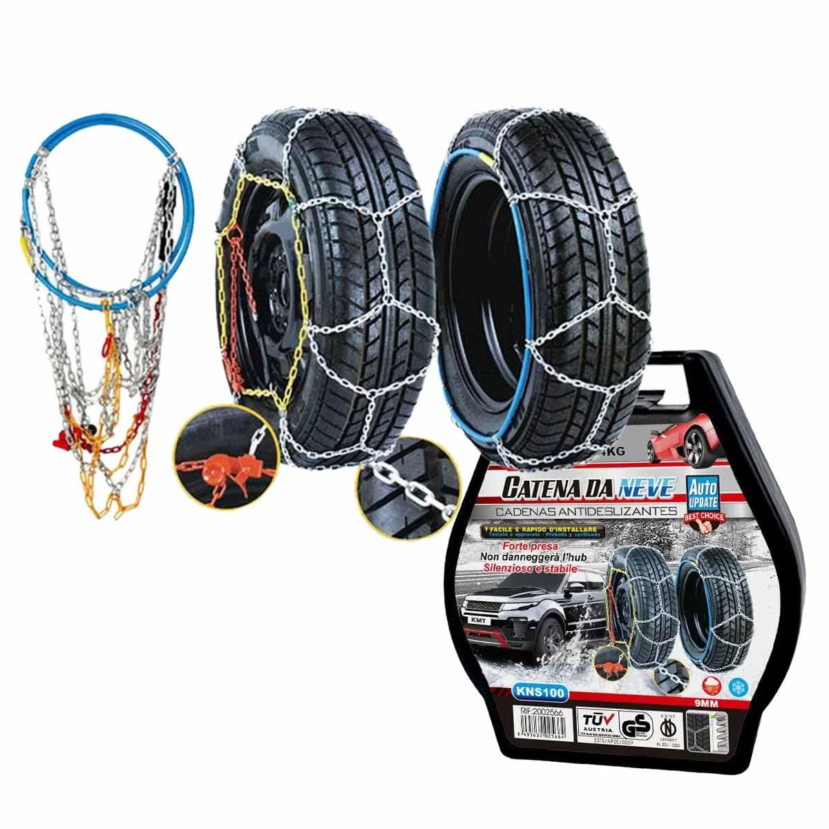 Cadenas de nieve 195/80R15 205/70R15, 215/65R15,215/70R15,225/60R15,225/65R15,230/60R15,235/55R15,235/60R15,205/65R16,215/60R16.215/65R16