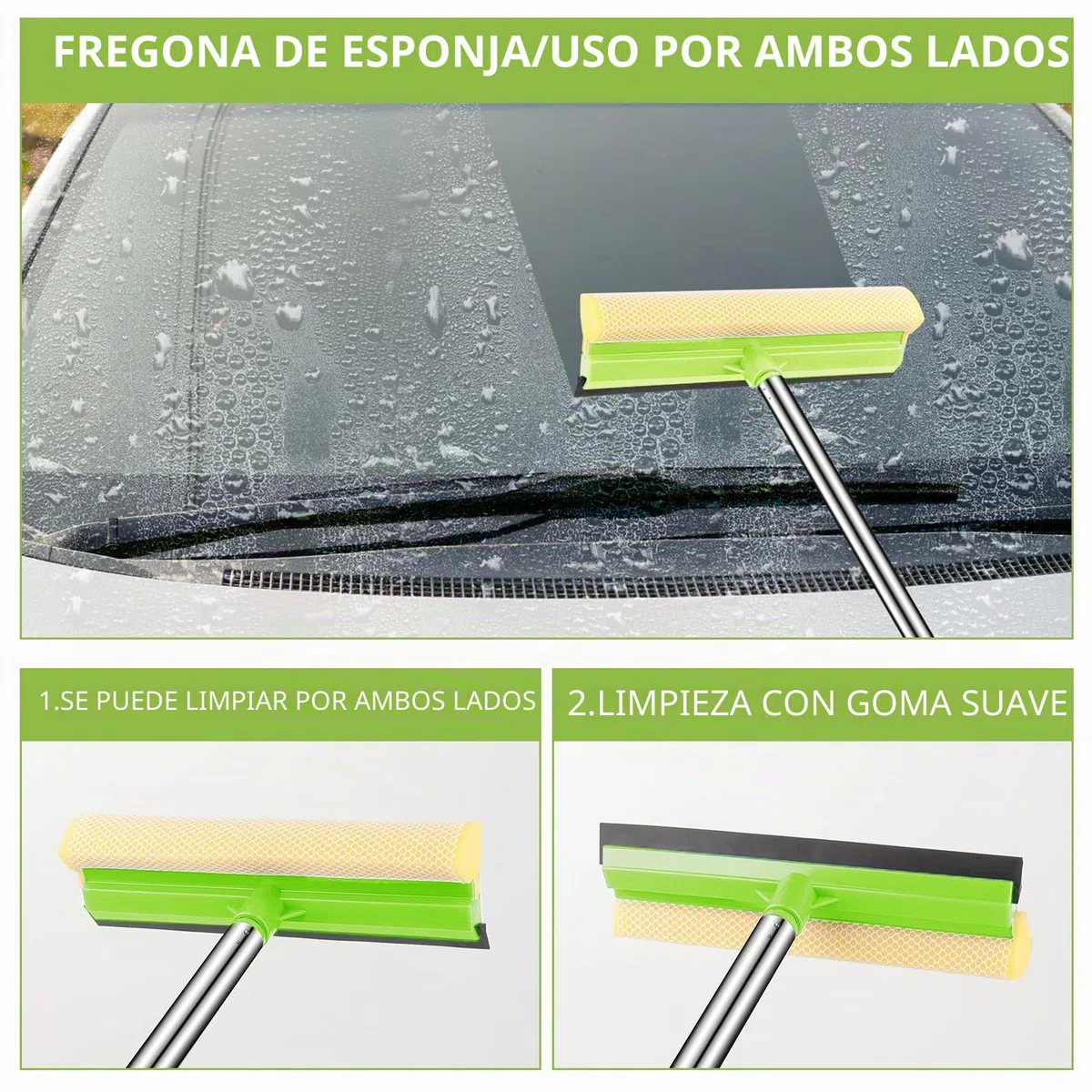 Kit de limpieza de coche, 62 pulgadas, guante de fregona con mango largo, juego de cepillos de detalles de coche, suministros completos de limpieza de coche