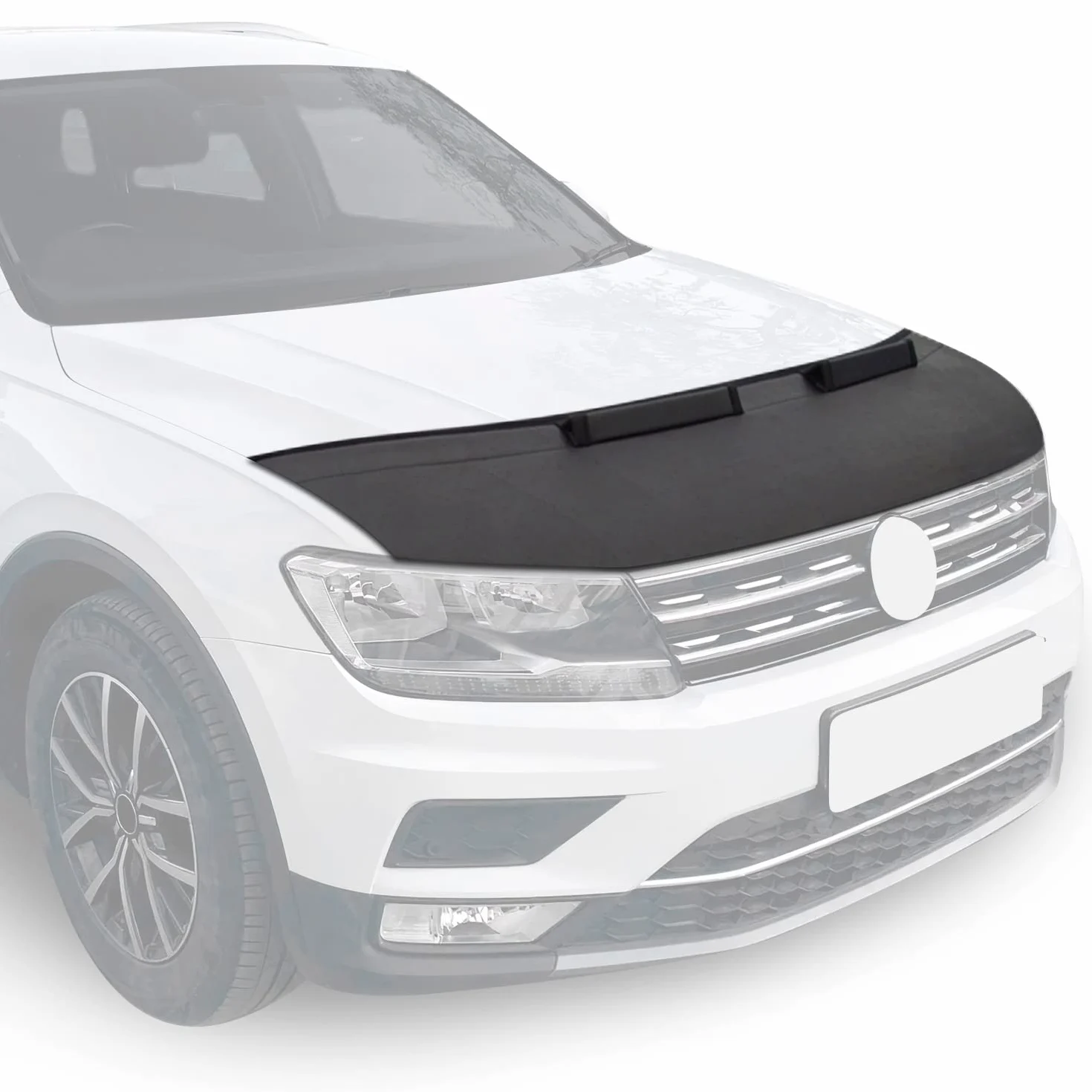 OMAC Haubenbra Steinschlagschutz Bonnet Bra compatible con Kia Niro I 2017-2022 Negro Halb