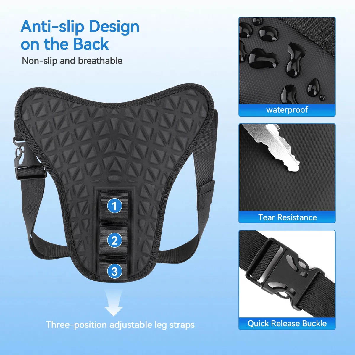 MOSISO Bolsa Muslo Bolsa Pierna Moto para Hombre y Mujer, Universal Expandible y Multifuncional Bolsas Almacenamiento Bolsas Táctica Pierna Resistente Agua para Deportes al Aire Libre Ciclismo,Negro