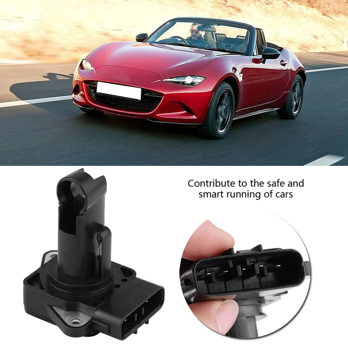 Akozon 197400-2010 Medidor de Sensor de Flujo de Aire Masivo para 3 5 6 MX-5