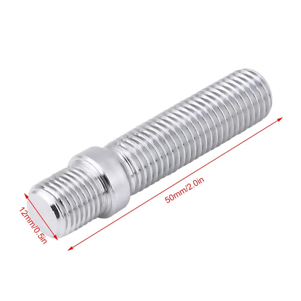 Kit de espárragos de rueda extendida, 20 piezas 50 mm Conversión de espárrago de ruedas extendidas 12x1.5 a 12x1.5 Adaptador de tornillo apto para 1998-2008