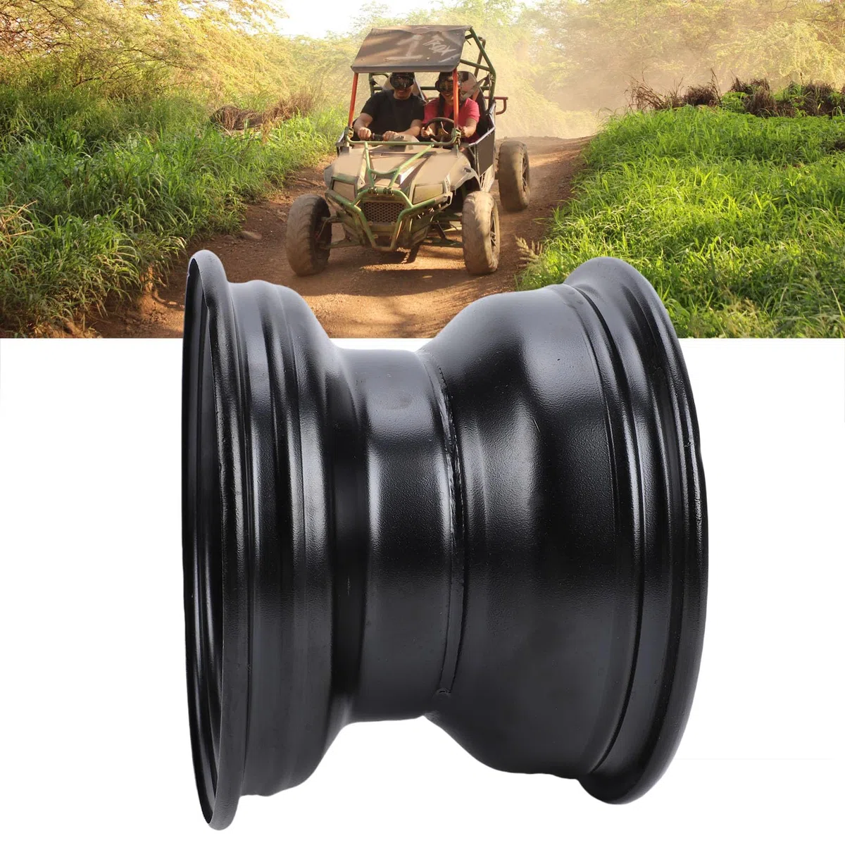 Ausla Llanta de ATV de 8 Pulgadas, Llanta Trasera de Acero de Alta Dureza 18X9.50-8 con 4 Agujeros para Go Kart Quad Dirt Bike Buggy Ride on Mower