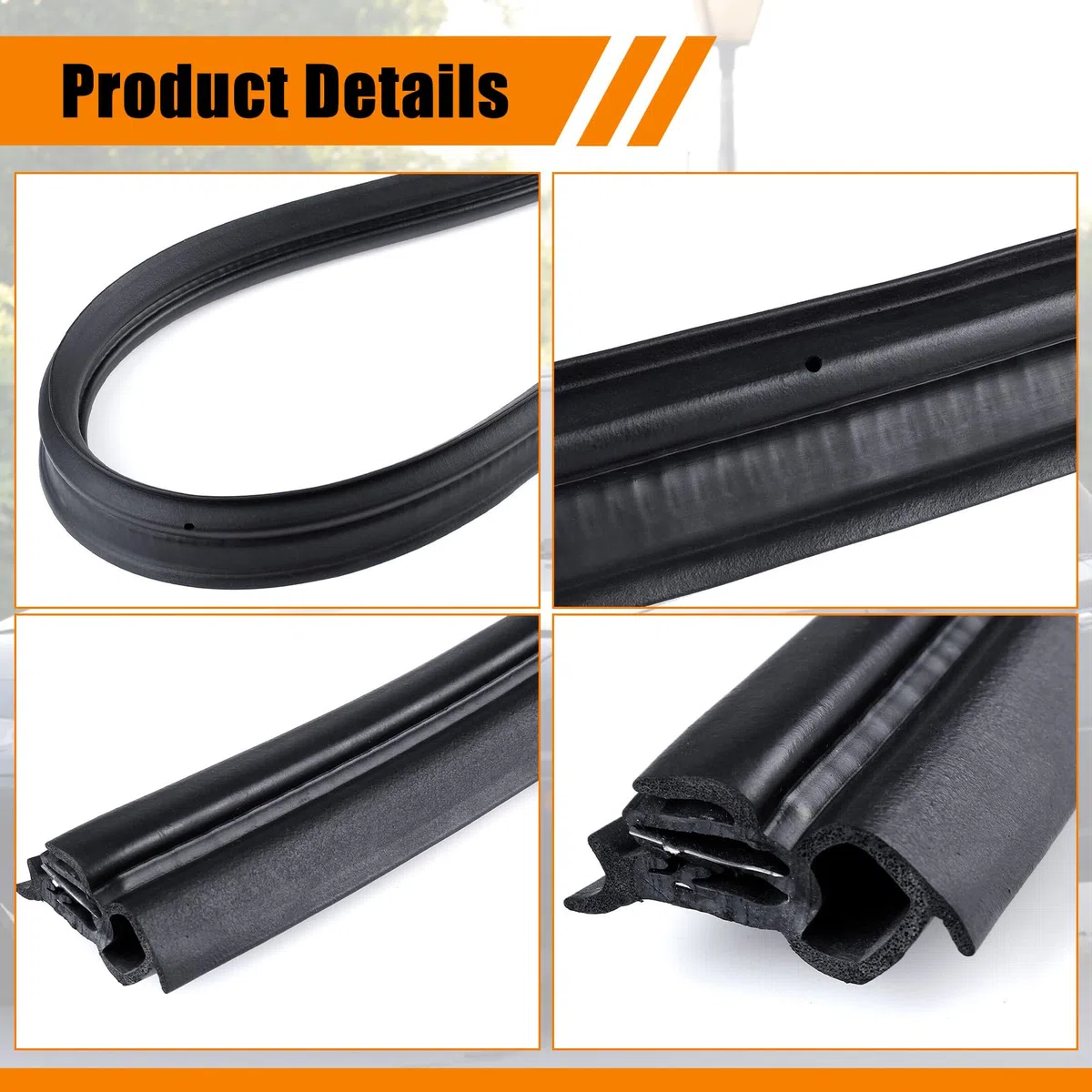 Junta de Goma Para Puerta de Coche 5.4 M, Compatible con VW T4 Transporter 1990-2003. Protección Del Borde de la Puerta, Tierra de Salade de Goma Para Puerta de Coche Negro 721827705B