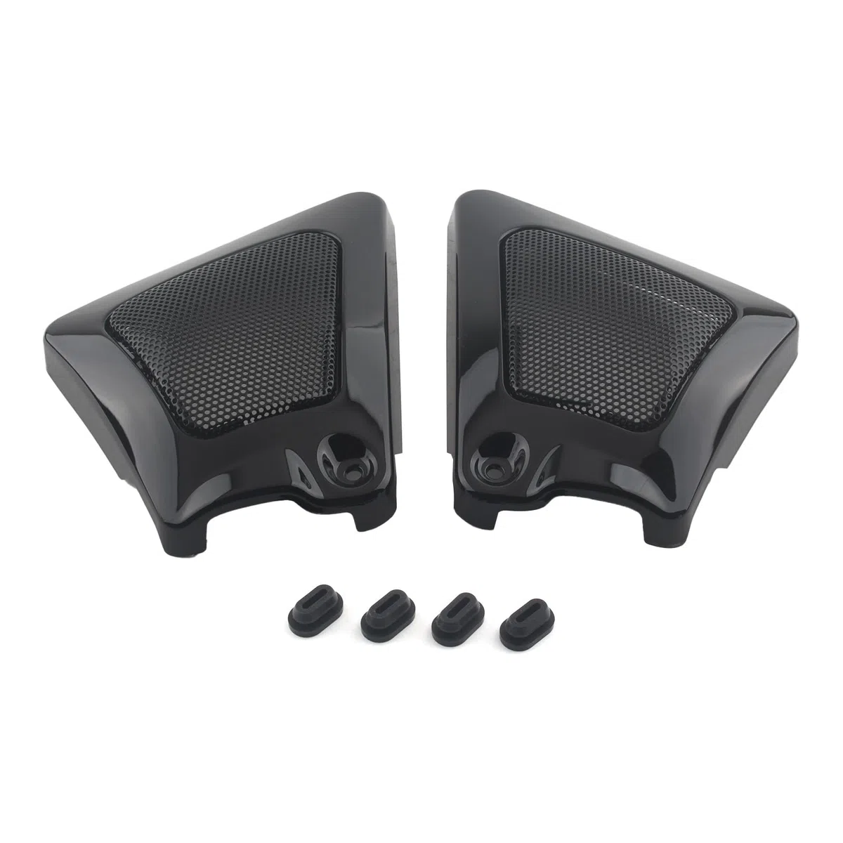 2 protectores de tapa lateral izquierda y derecha para marco de caja de aire negro para Harley V-Rod VRSCA VRSCB 2002-2006