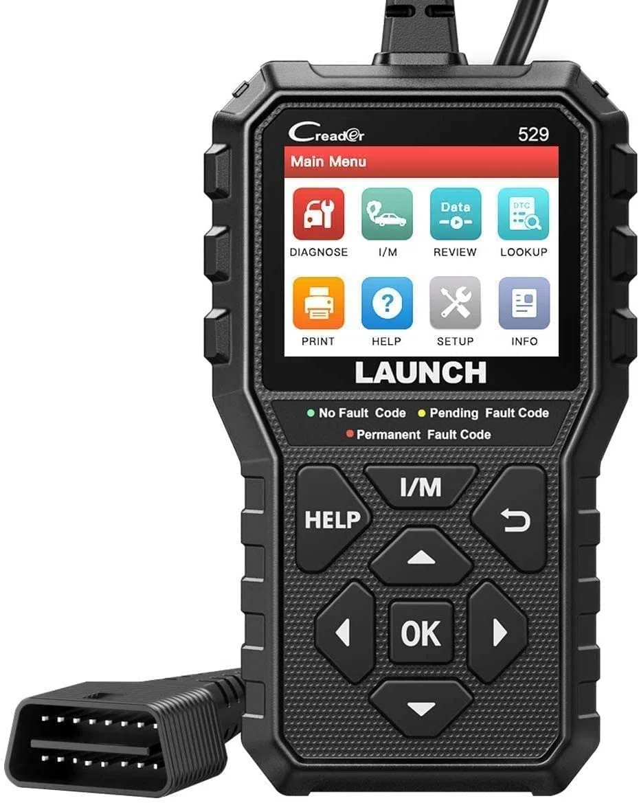 Launch - Escáner OBD2 CR529 Lector de códigos con función OBD2 Completa, con un Solo Clic I/M Readiness, Apagado de la luz del Motor, Herramienta de escaneo Can, Herramienta de diagnóstico de Coche