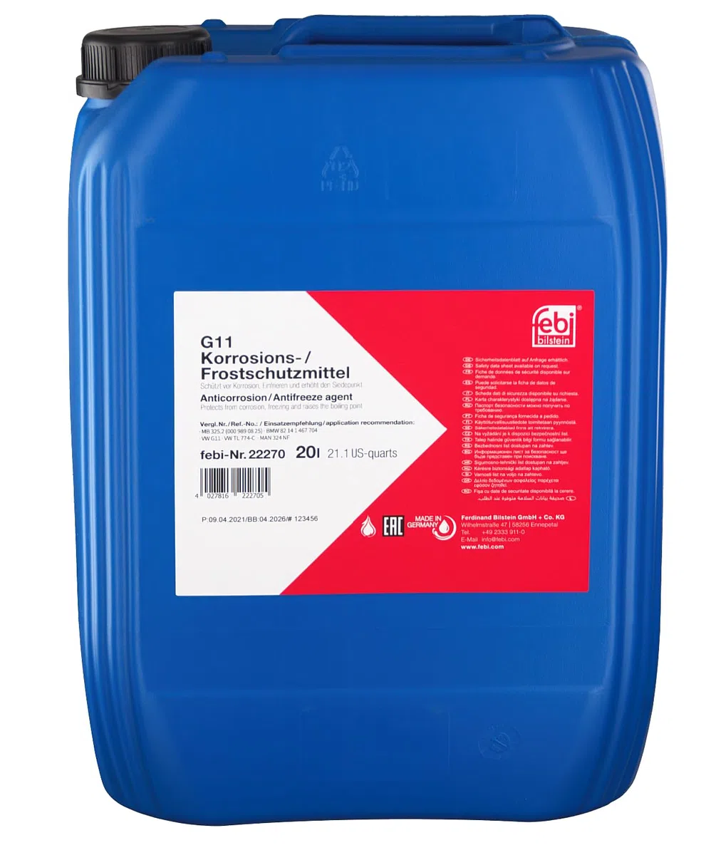 Febi Bilstein 22270 Protección contra Heladas (mediano, Azul, para enfriador), 20 L)