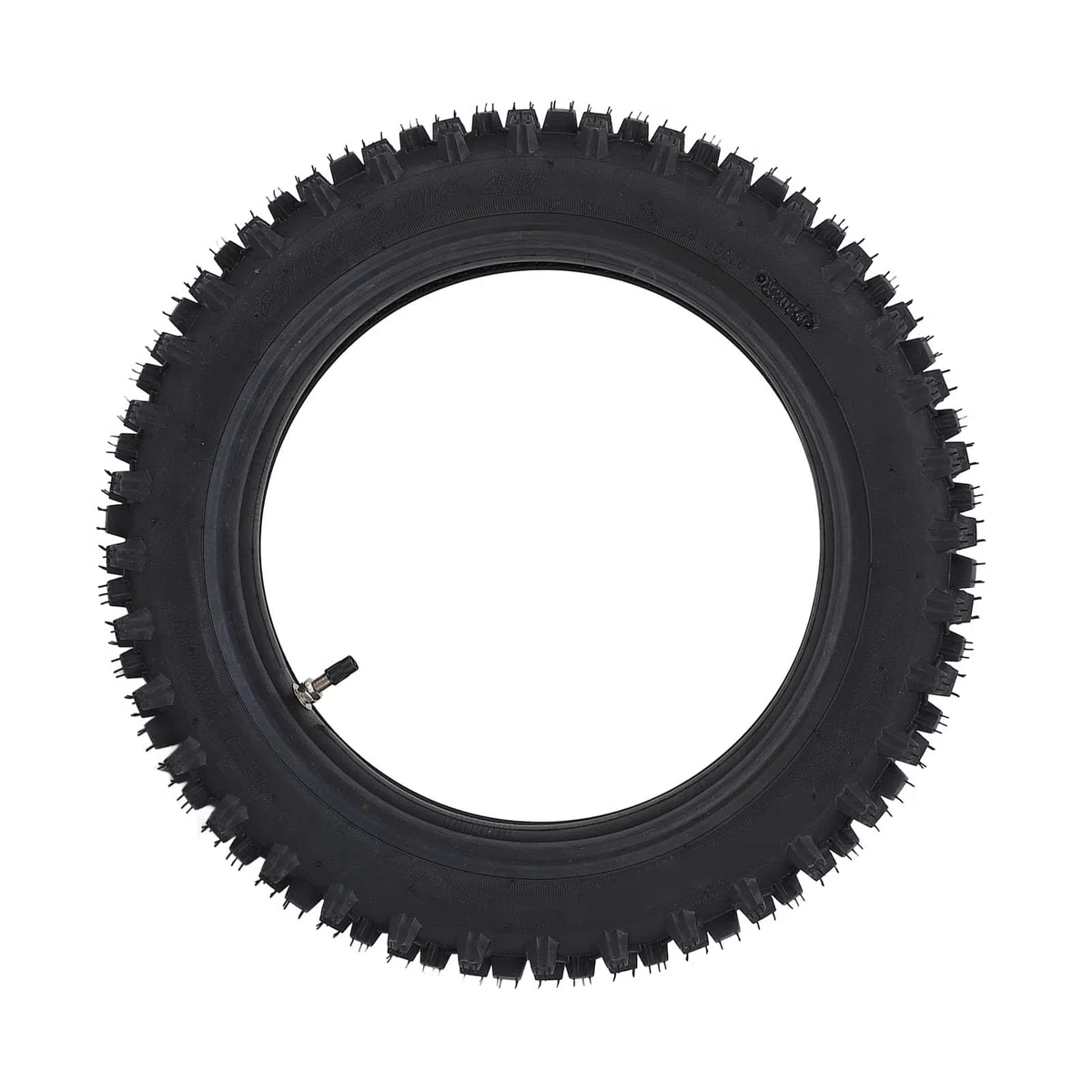 KIMISS Neumático 80/100-12 para motocross, kit con cámara 90/100-12 y válvula, para mini bikes y scooters, agarre off-road, diseño resistente