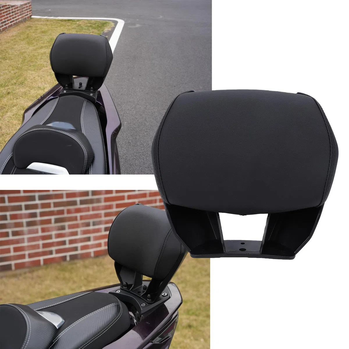 Respaldo de Motocicleta, Cojín del Asiento Trasero del Pasajero con Soporte y Seguridad Adicionales, para ADV160 ADV350 ZONTES 368G 2021-2025