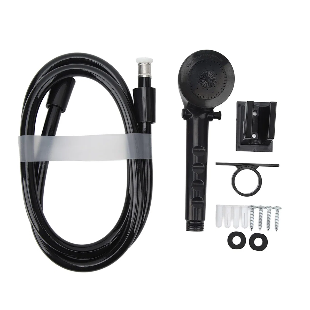 Aramox Camper Cabezal de Ducha de Mano para RV Camper Van Remolque de Viaje Motorhom, Juego de Ducha de Mano Manguera de 1,5 M Cabezal de Ducha de 3 Posiciones (Negro)