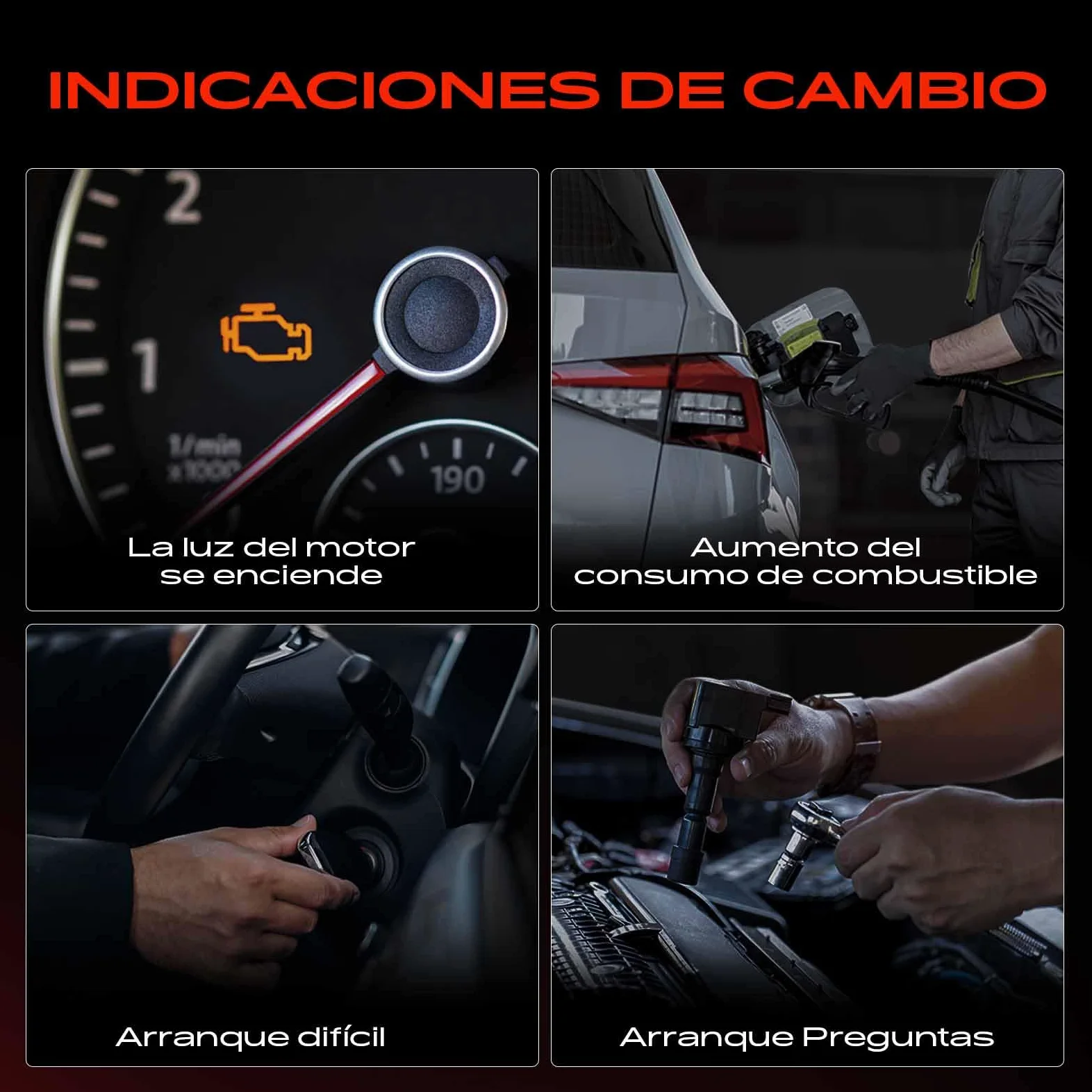 Frankberg 3x Bobinas de encendido Gasolina Compatible con Golf IV 1J1 1.4L Golf VI 5K1 1.4L Golf V 1K1 1.4L Polo 6C1 6R1 1.4L Polo 6C1 6R1 1.2L Replace# 36905715