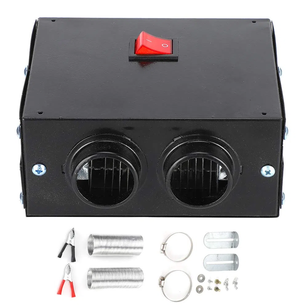 Calentador de automóvil, calentador de automóvil, calentador, desempañador, desempañador portátil, ventilador silencioso, calentamiento rápido, 600 W.(24V)