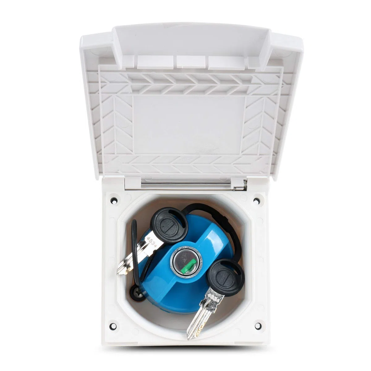 Boquilla de llenado de agua con tapa para caravana, autocaravana, tapa de depósito de agua, con cerradura, color blanco