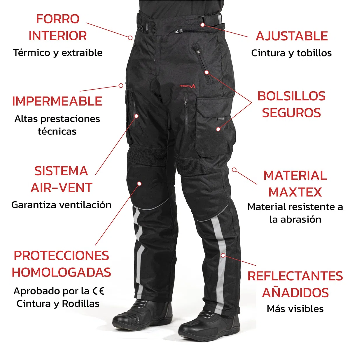 ARISTA PANTALÓN DE Moto Pro Defender Talla XL