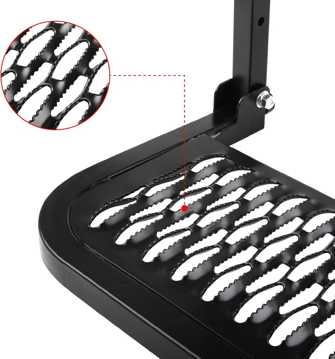 Peldaño antideslizante plegable para camiones, SUV y autocaravanas. Montaje de neumáticos ajustable, resistente, se adapta a la mayoría de neumáticos de 23 a 33 cm y hasta 150 kg